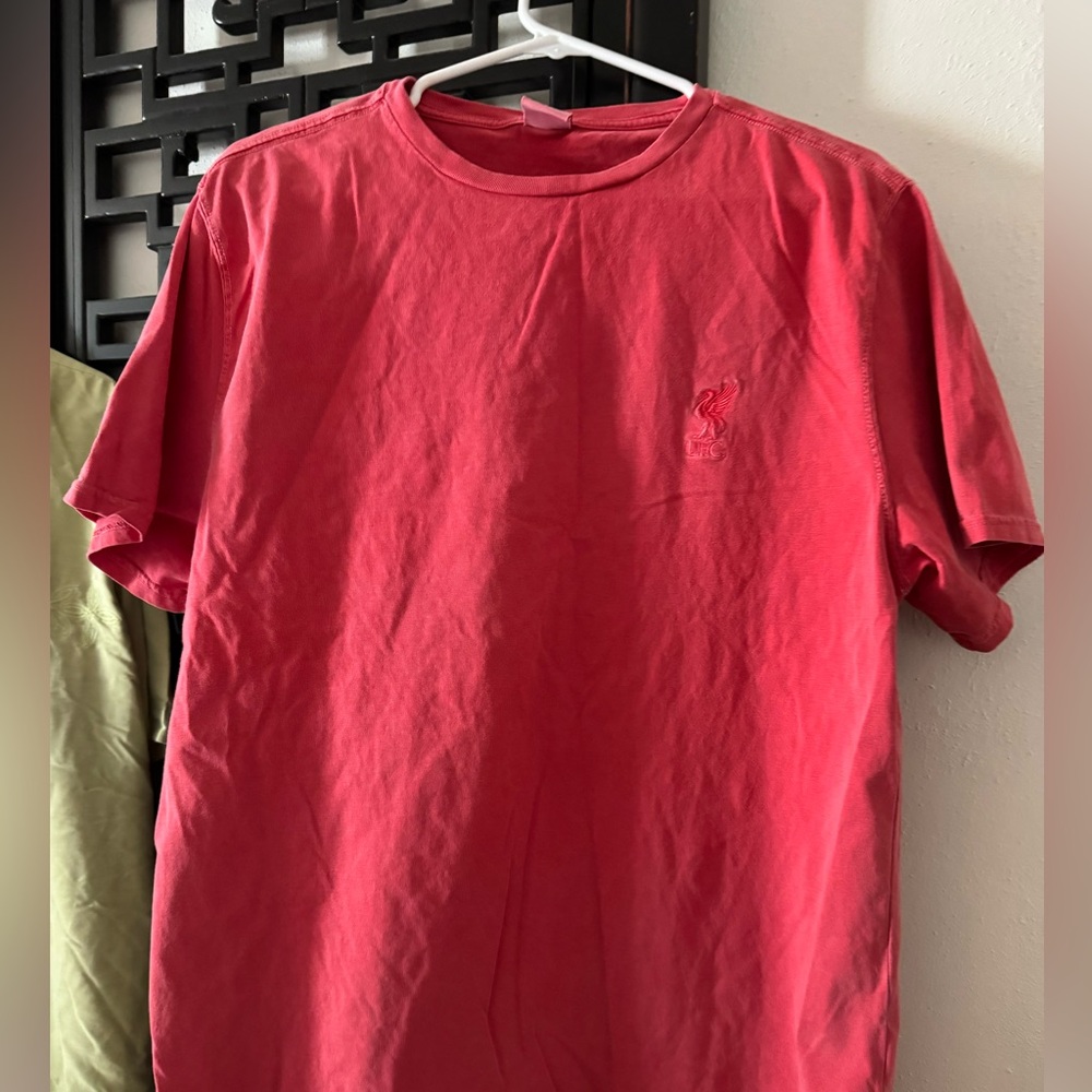 Red Official Liverpool FC stone washed T-Shirt